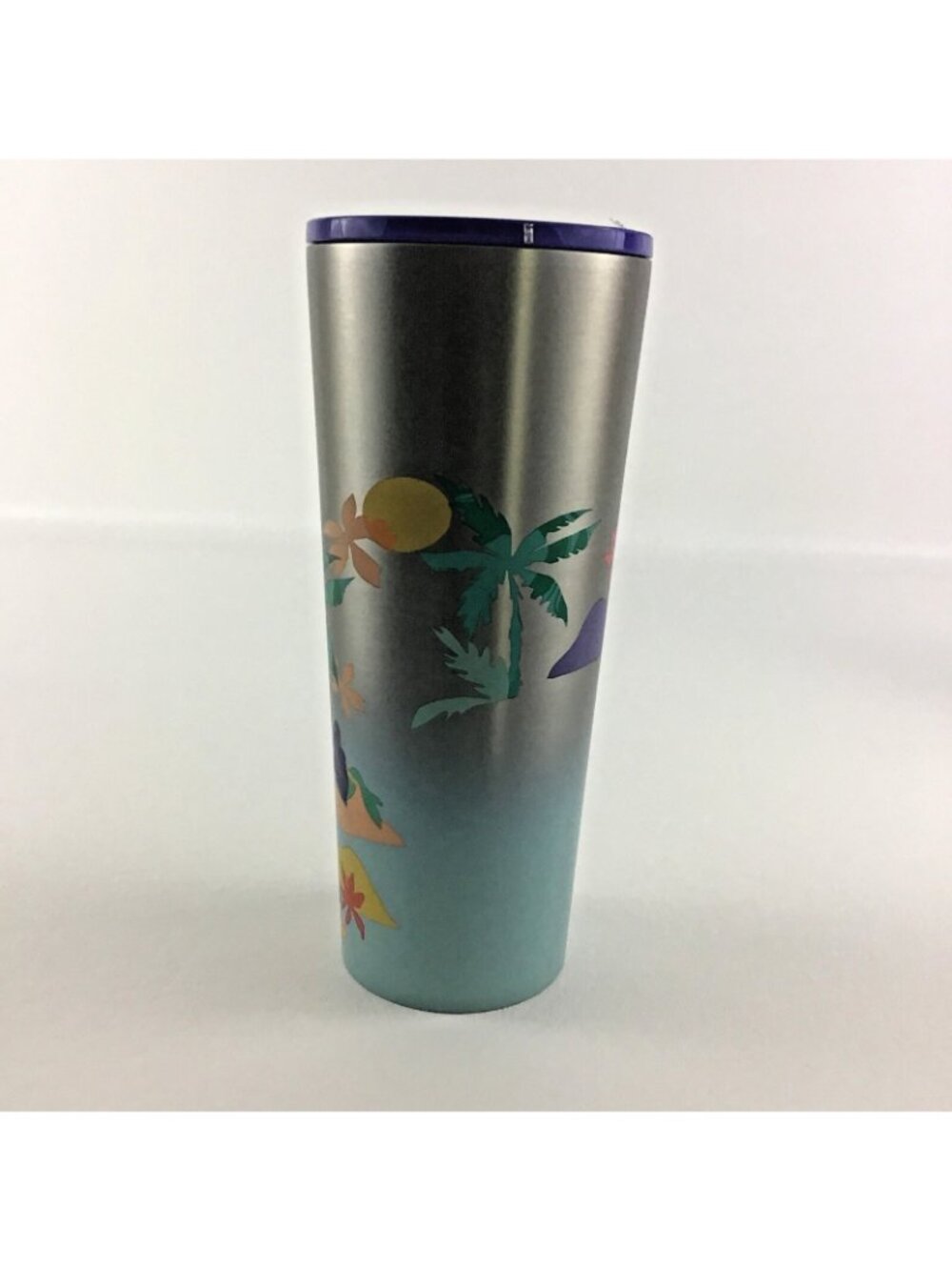 Starbucks 2020 Summer Stainless Steel Tumbler Mermaid Beach Palm Venti 24oz - Picture 2 of 6